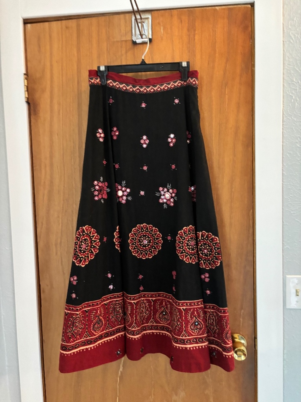 Vintage Willi Smith Red Maxi Skirt , Size 6